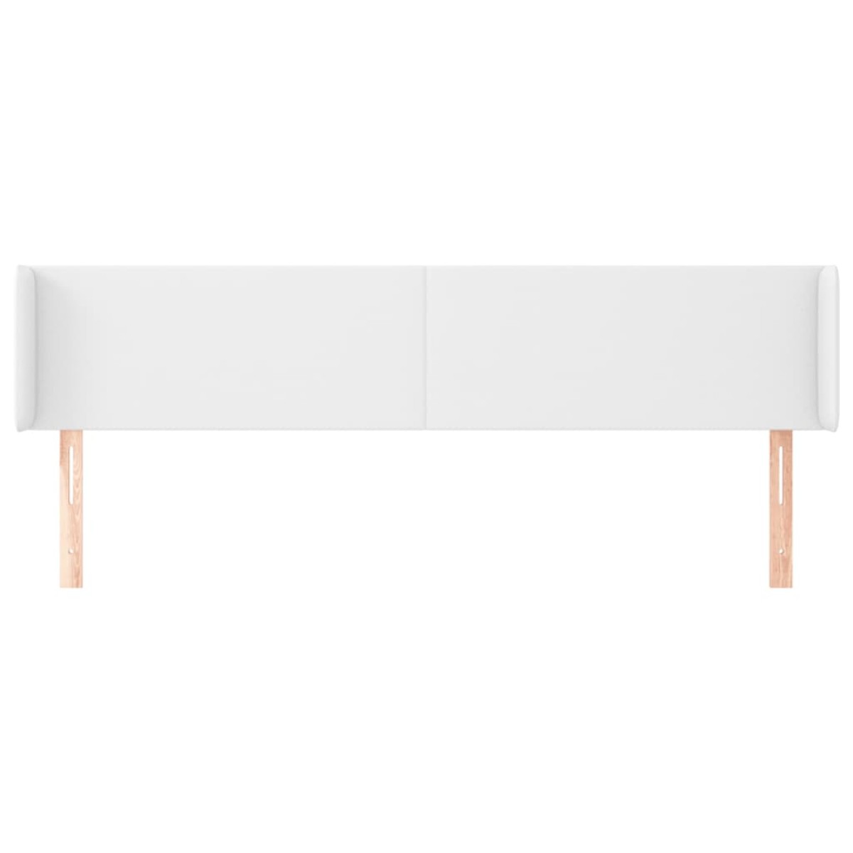 vidaXL Κεφαλάρι με Πτερύγια Λευκό 183x16x78/88 εκ. Συνθετικό Δέρμα