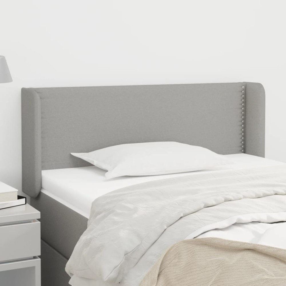 vidaXL Κεφαλάρι με Πτερύγια Ανοιχτό Γκρι 93x16x78/88 εκ. Υφασμάτινο