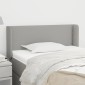 vidaXL Κεφαλάρι με Πτερύγια Ανοιχτό Γκρι 93x16x78/88 εκ. Υφασμάτινο