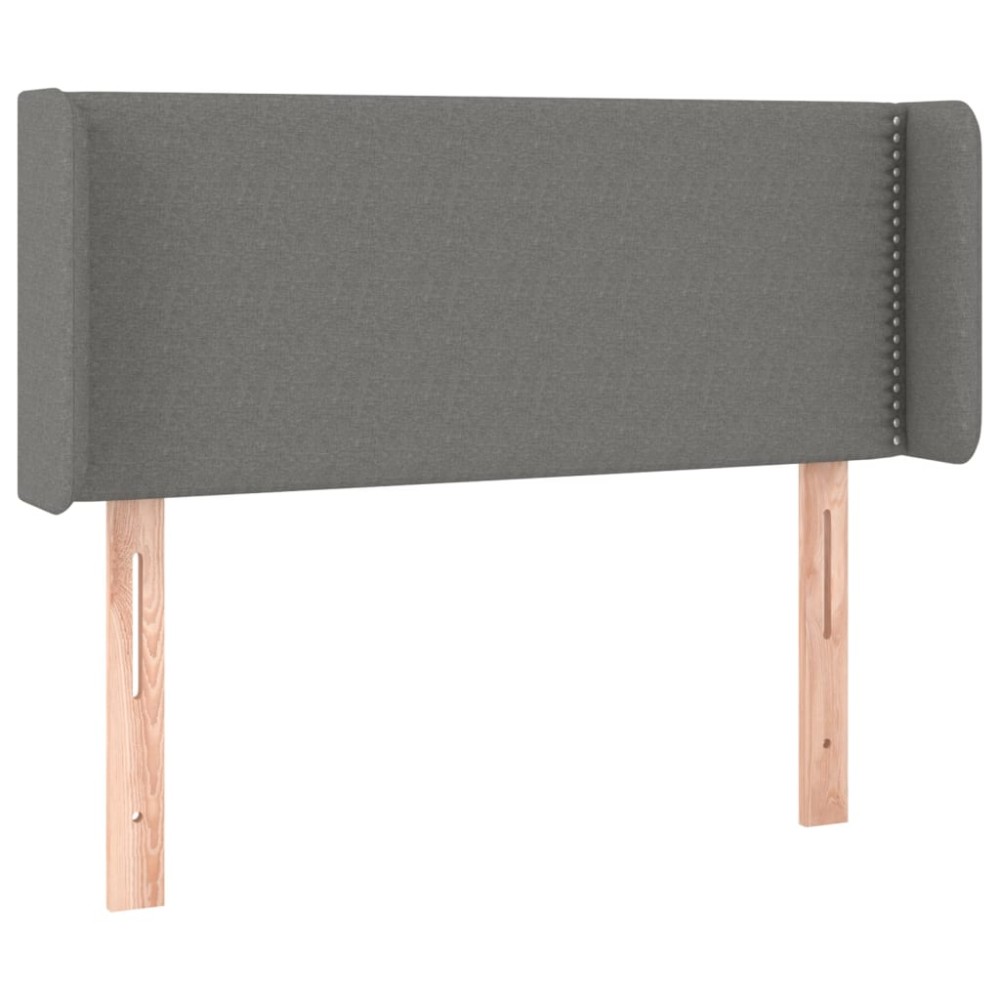 vidaXL Κεφαλάρι με Πτερύγια Σκούρο Γκρι 93x16x78/88 εκ. Υφασμάτινο