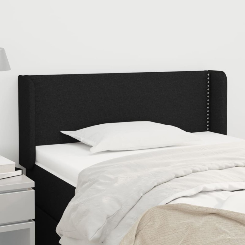 vidaXL Κεφαλάρι με Πτερύγια Μαύρο 93x16x78/88 εκ. Υφασμάτινο