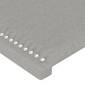 vidaXL Κεφαλάρι με Πτερύγια Ανοιχτό Γκρι 103x16x78/88 εκ. Υφασμάτινο