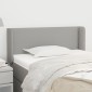 vidaXL Κεφαλάρι με Πτερύγια Ανοιχτό Γκρι 103x16x78/88 εκ. Υφασμάτινο