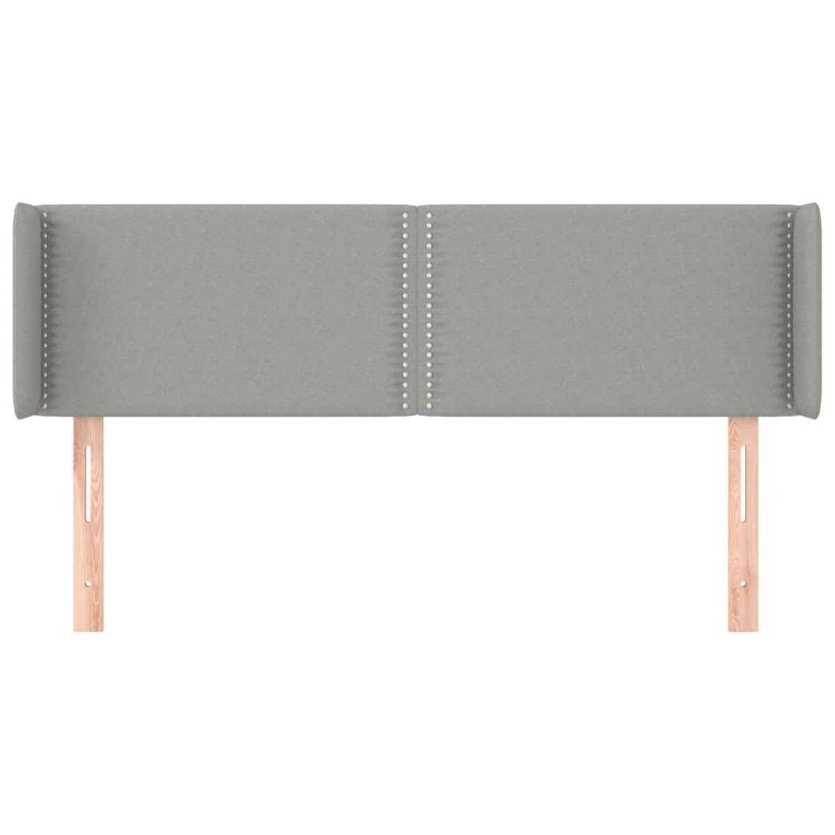 vidaXL Κεφαλάρι με Πτερύγια Ανοιχτό Γκρι 147x16x78/88 εκ. Υφασμάτινο