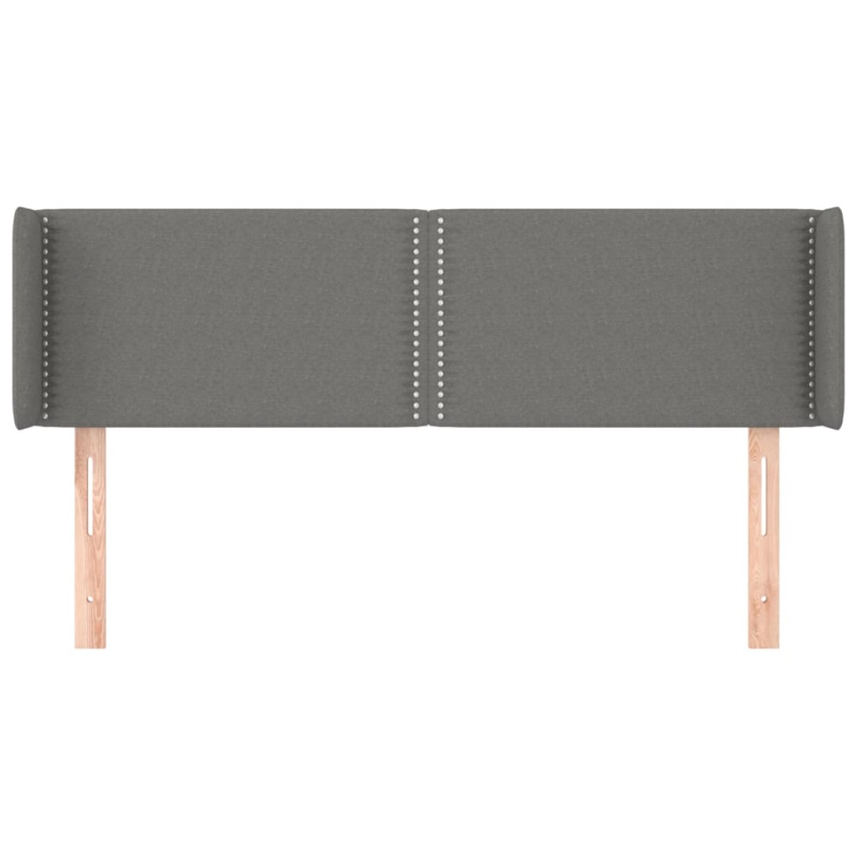 vidaXL Κεφαλάρι με Πτερύγια Σκούρο Γκρι 147x16x78/88 εκ. Υφασμάτινο