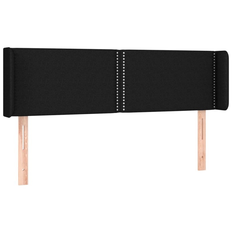 vidaXL Κεφαλάρι με Πτερύγια Μαύρο 147x16x78/88 εκ. Υφασμάτινο
