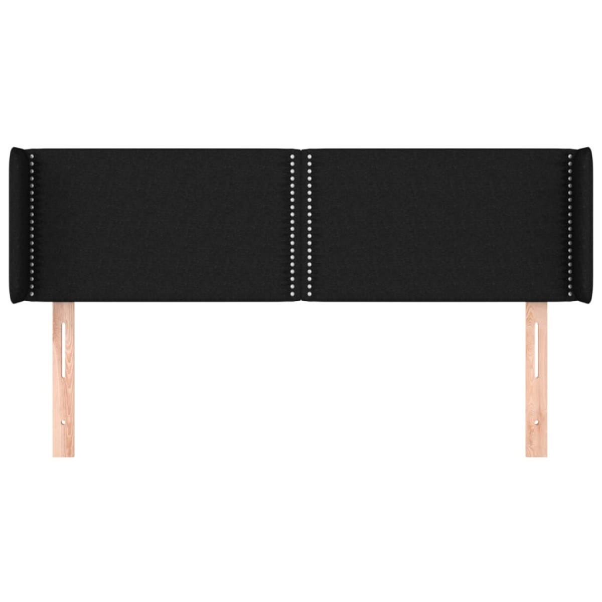 vidaXL Κεφαλάρι με Πτερύγια Μαύρο 147x16x78/88 εκ. Υφασμάτινο