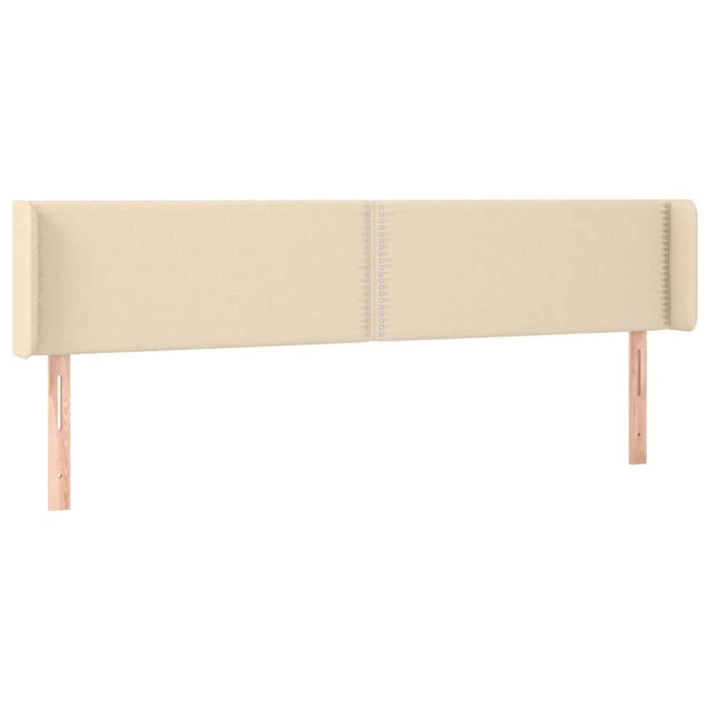 vidaXL Κεφαλάρι με Πτερύγια Κρεμ 183x16x78/88 εκ. Υφασμάτινο