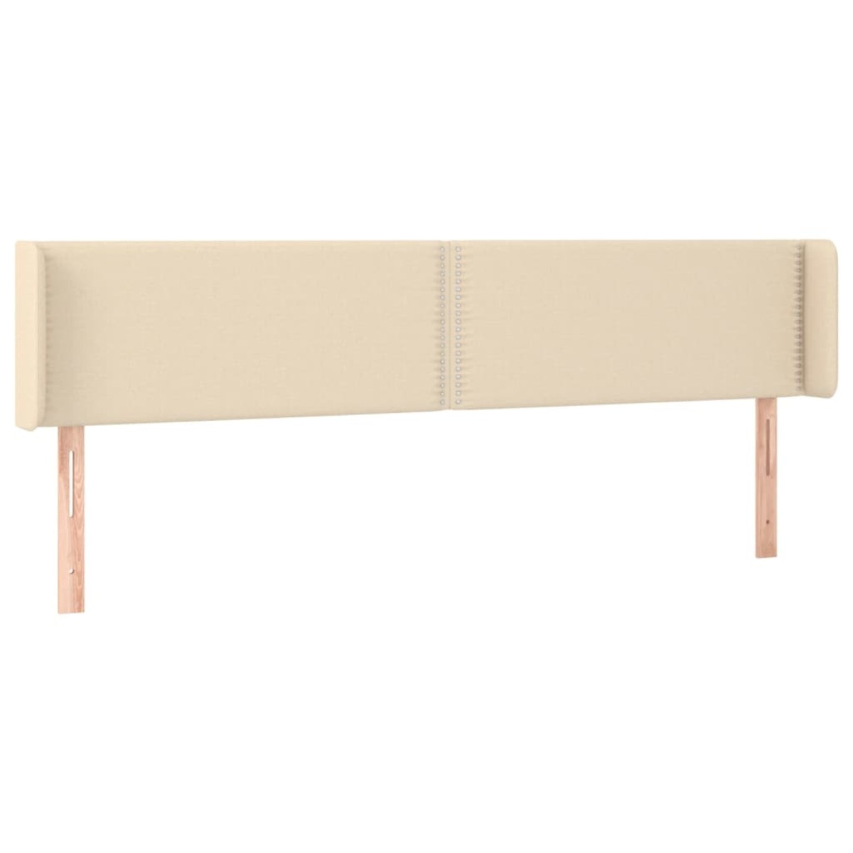 vidaXL Κεφαλάρι με Πτερύγια Κρεμ 183x16x78/88 εκ. Υφασμάτινο