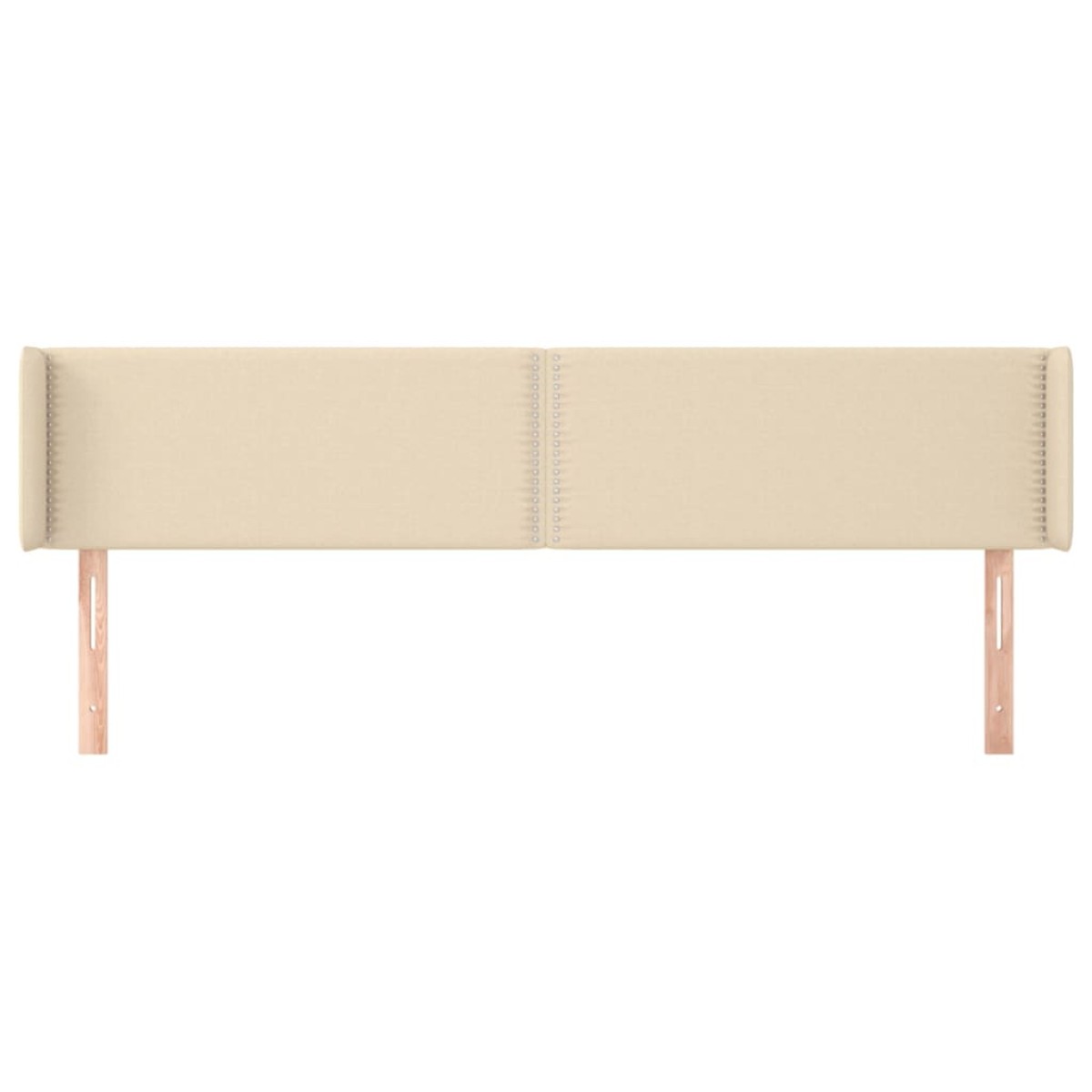 vidaXL Κεφαλάρι με Πτερύγια Κρεμ 183x16x78/88 εκ. Υφασμάτινο