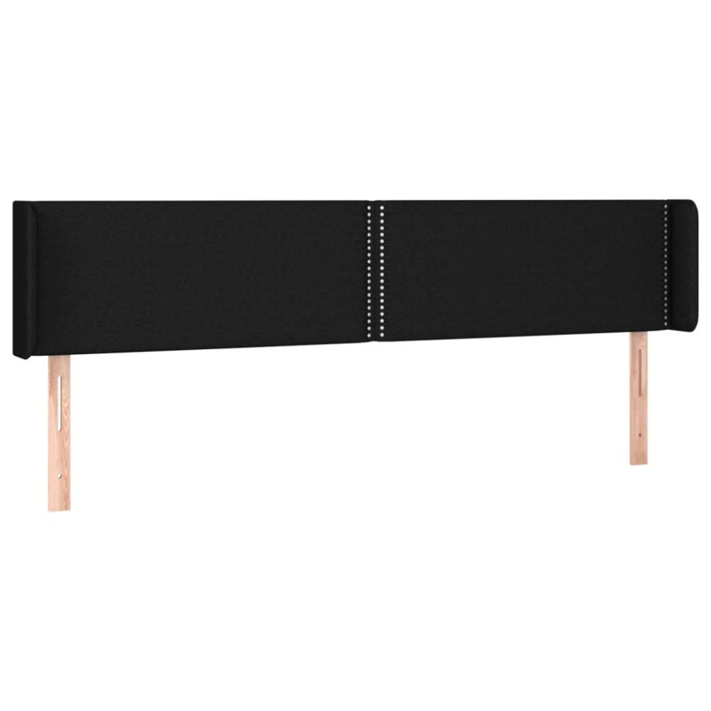vidaXL Κεφαλάρι με Πτερύγια Μαύρο 203x16x78/88 εκ. Υφασμάτινο