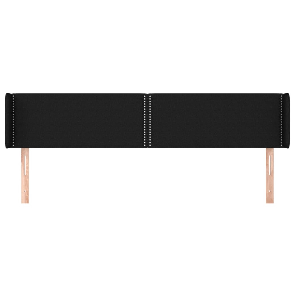 vidaXL Κεφαλάρι με Πτερύγια Μαύρο 203x16x78/88 εκ. Υφασμάτινο