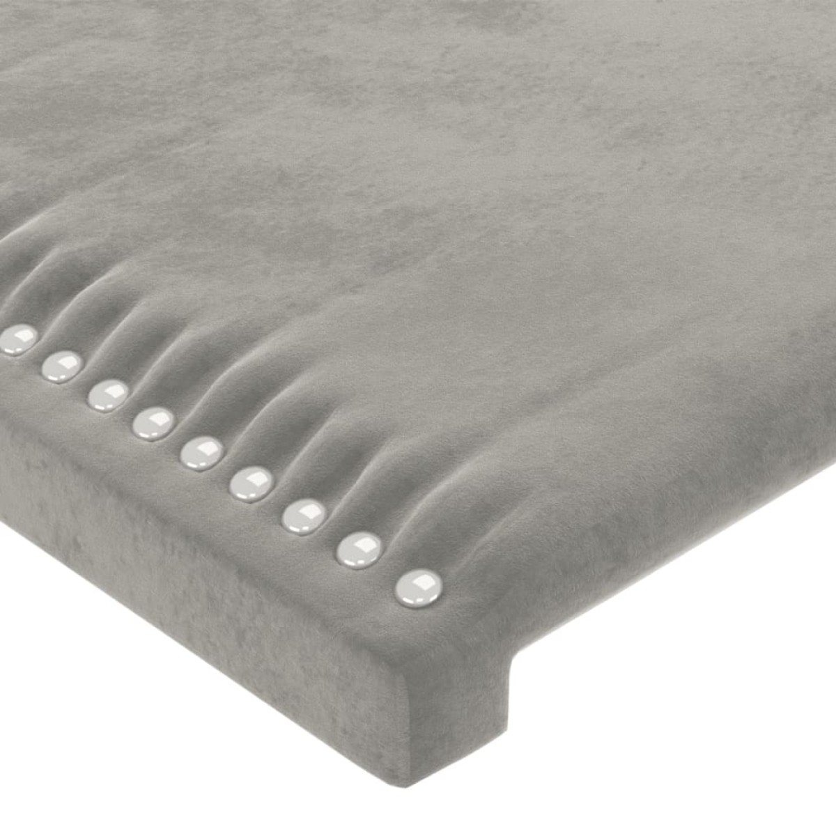 vidaXL Κεφαλάρι με Πτερύγια Ανοιχτό Γκρι 83x16x78/88 εκ. Βελούδινο