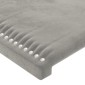 vidaXL Κεφαλάρι με Πτερύγια Ανοιχτό Γκρι 83x16x78/88 εκ. Βελούδινο