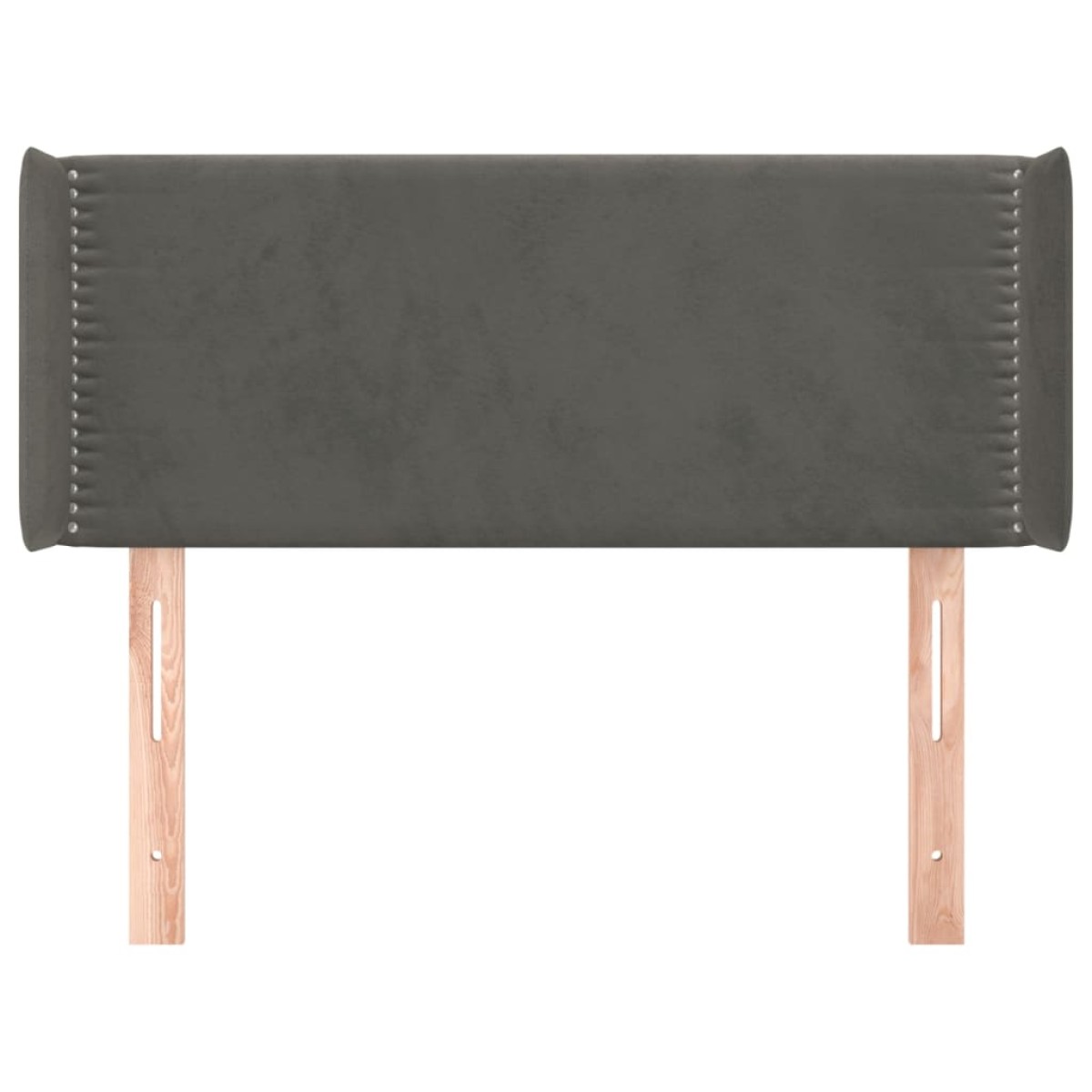 vidaXL Κεφαλάρι με Πτερύγια Σκούρο Γκρι 93x16x78/88 εκ. Βελούδινο