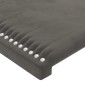 vidaXL Κεφαλάρι με Πτερύγια Σκούρο Γκρι 103x16x78/88 εκ. Βελούδινο
