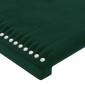 vidaXL Κεφαλάρι με Πτερύγια Σκούρο Πράσινο 103x16x78/88 εκ. Βελούδινο