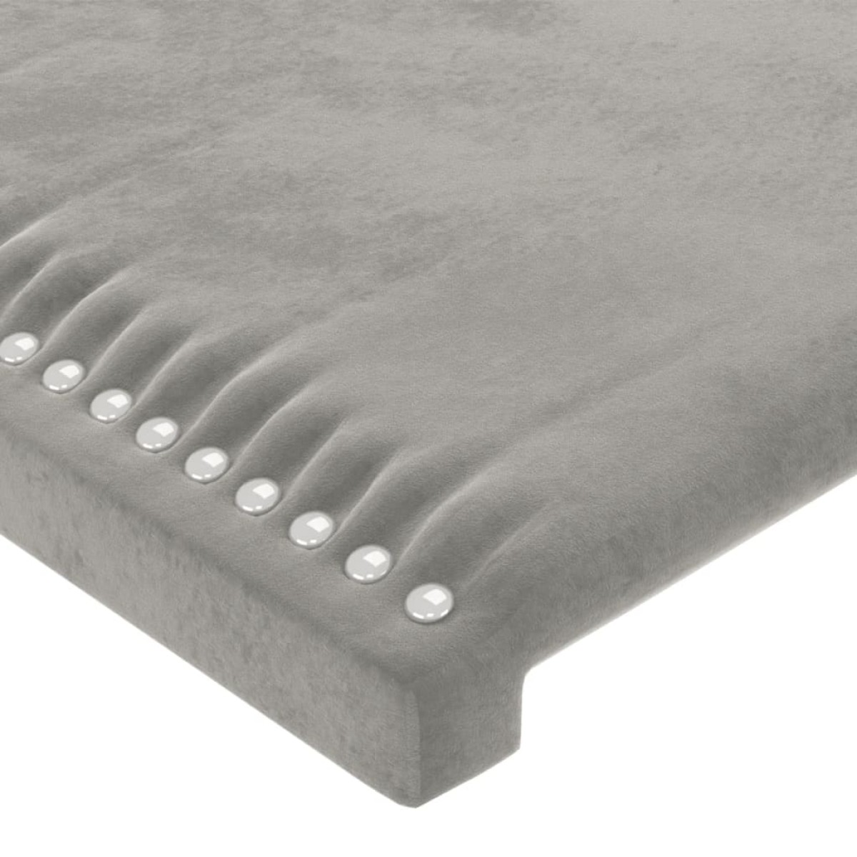 vidaXL Κεφαλάρι με Πτερύγια Ανοιχτό Γκρι 203x16x78/88 εκ. Βελούδινο