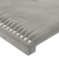vidaXL Κεφαλάρι με Πτερύγια Ανοιχτό Γκρι 203x16x78/88 εκ. Βελούδινο