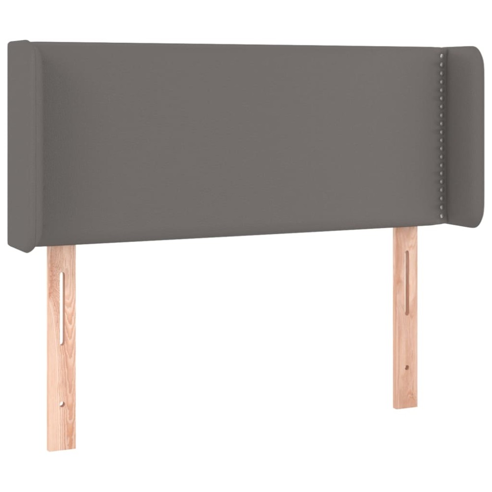 vidaXL Κεφαλάρι με Πτερύγια Γκρι 83x16x78/88 εκ. Συνθετικό Δέρμα