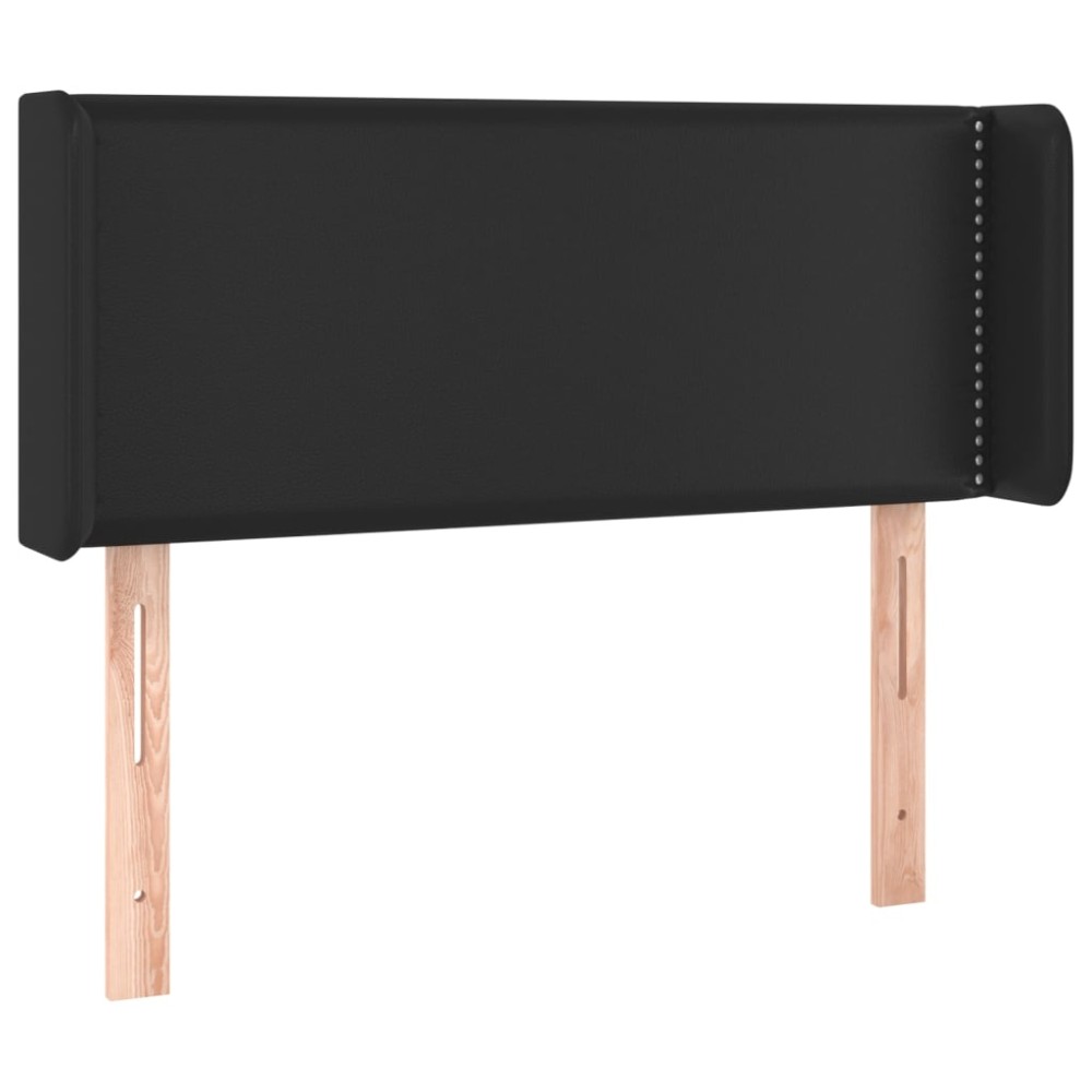 vidaXL Κεφαλάρι με Πτερύγια Μαύρο 93x16x78/88 εκ. Συνθετικό Δέρμα