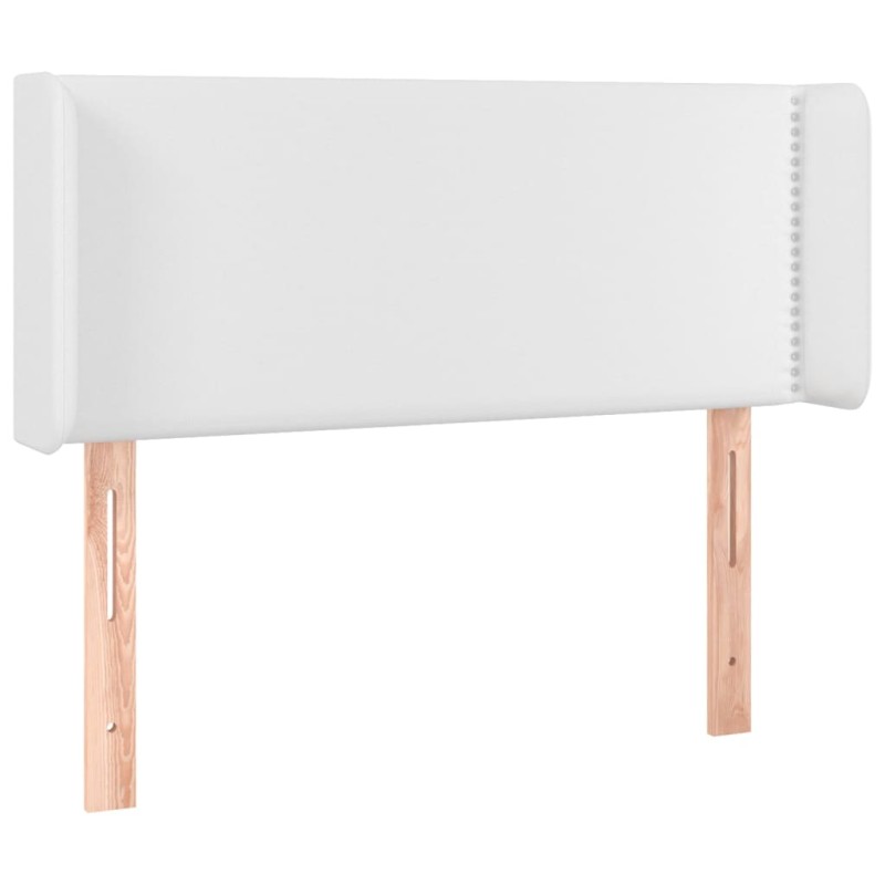 vidaXL Κεφαλάρι με Πτερύγια Λευκό 103x16x78/88 εκ. Συνθετικό Δέρμα