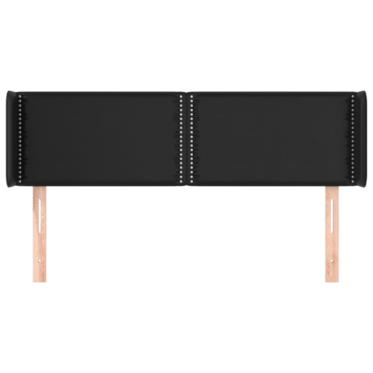 vidaXL Κεφαλάρι με Πτερύγια Μαύρο 147x16x78/88 εκ. Συνθετικό Δέρμα