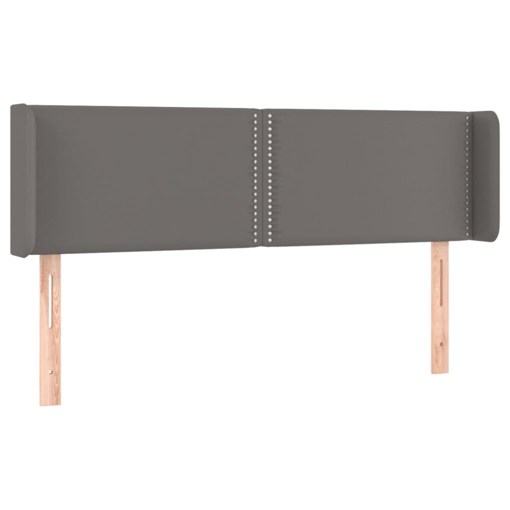 vidaXL Κεφαλάρι με Πτερύγια Γκρι 147x16x78/88 εκ. Συνθετικό Δέρμα