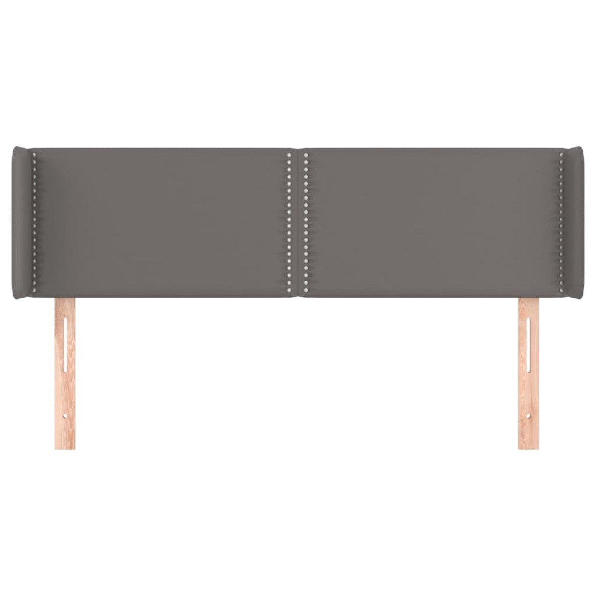 vidaXL Κεφαλάρι με Πτερύγια Γκρι 147x16x78/88 εκ. Συνθετικό Δέρμα