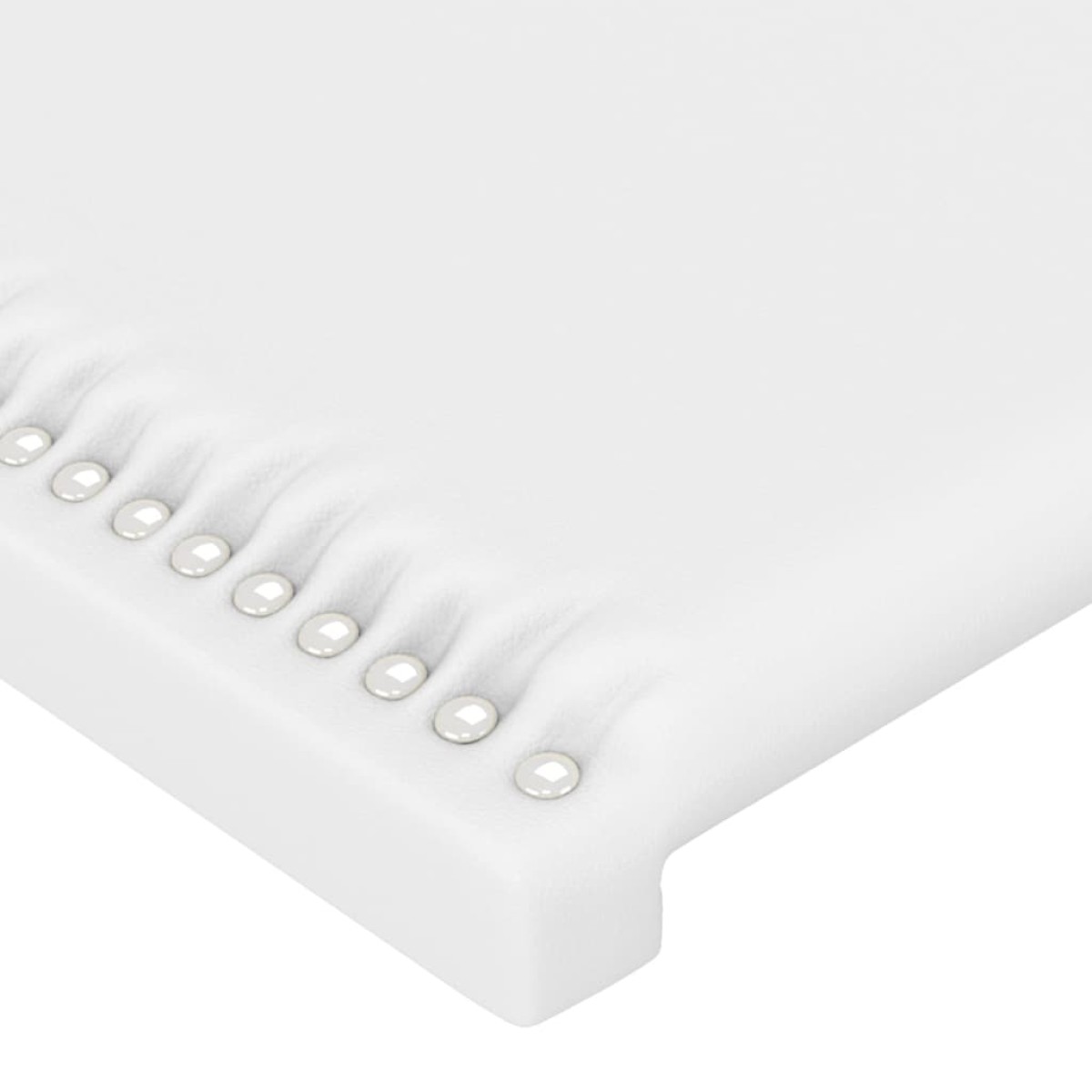 vidaXL Κεφαλάρι με Πτερύγια Λευκό 203x16x78/88 εκ. Συνθετικό Δέρμα