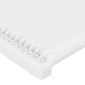 vidaXL Κεφαλάρι με Πτερύγια Λευκό 203x16x78/88 εκ. Συνθετικό Δέρμα