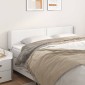 vidaXL Κεφαλάρι με Πτερύγια Λευκό 203x16x78/88 εκ. Συνθετικό Δέρμα