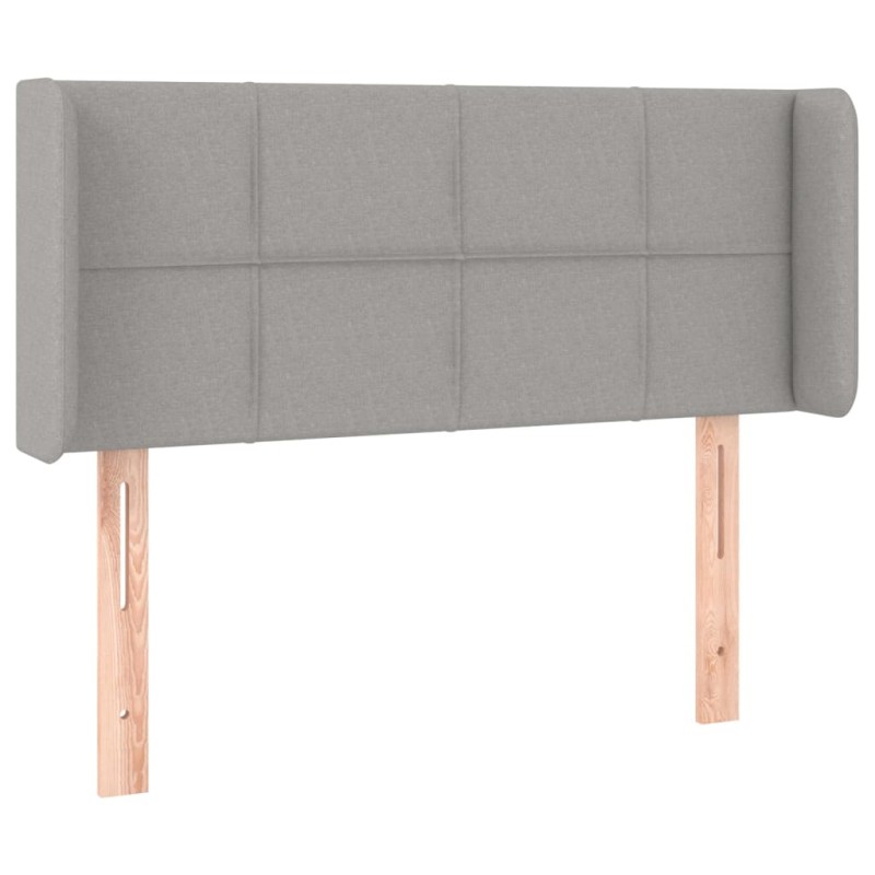 vidaXL Κεφαλάρι με Πτερύγια Ανοιχτό Γκρι 103x16x78/88 εκ. Υφασμάτινο