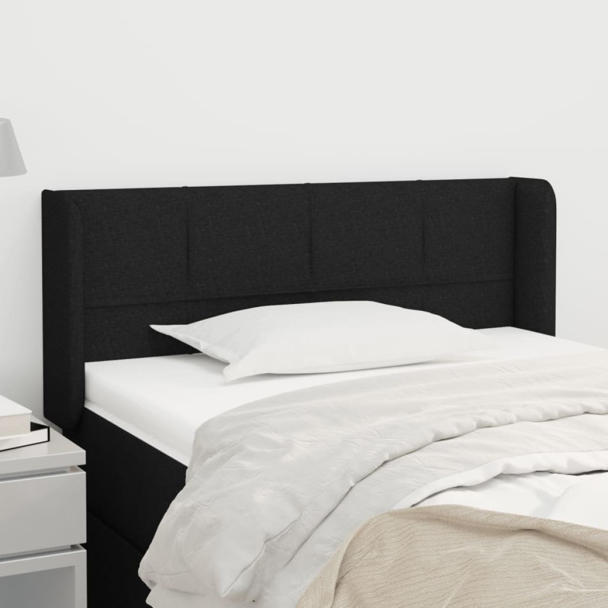 vidaXL Κεφαλάρι με Πτερύγια Μαύρο 103x16x78/88 εκ. Υφασμάτινο