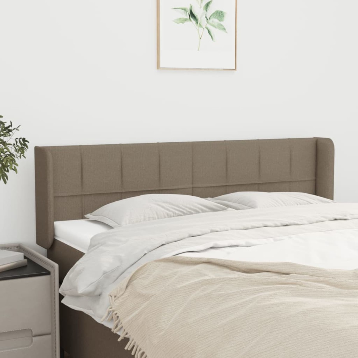vidaXL Κεφαλάρι με Πτερύγια Taupe 147x16x78/88 εκ. Υφασμάτινο