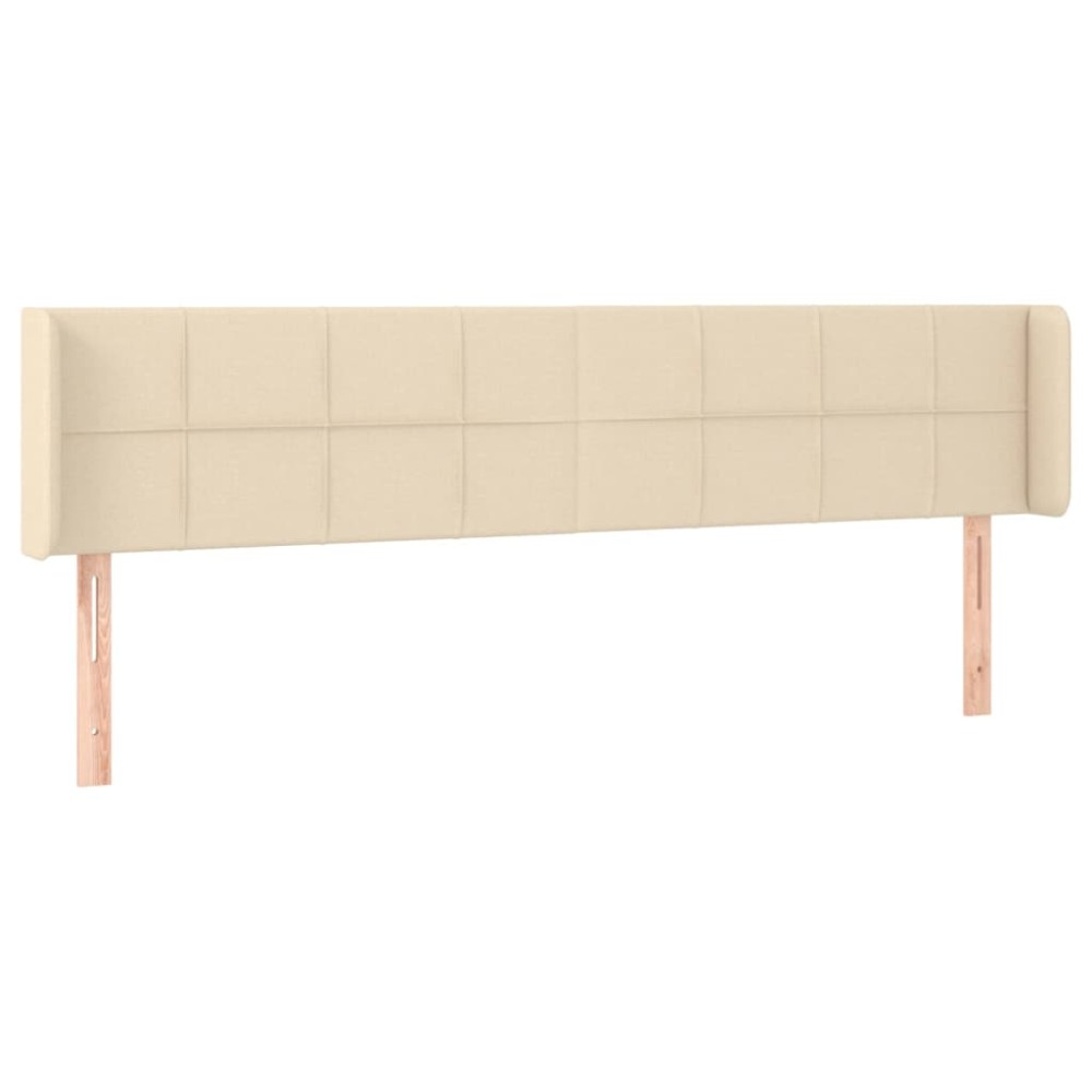 vidaXL Κεφαλάρι με Πτερύγια Κρεμ 163x16x78/88 εκ. Υφασμάτινο