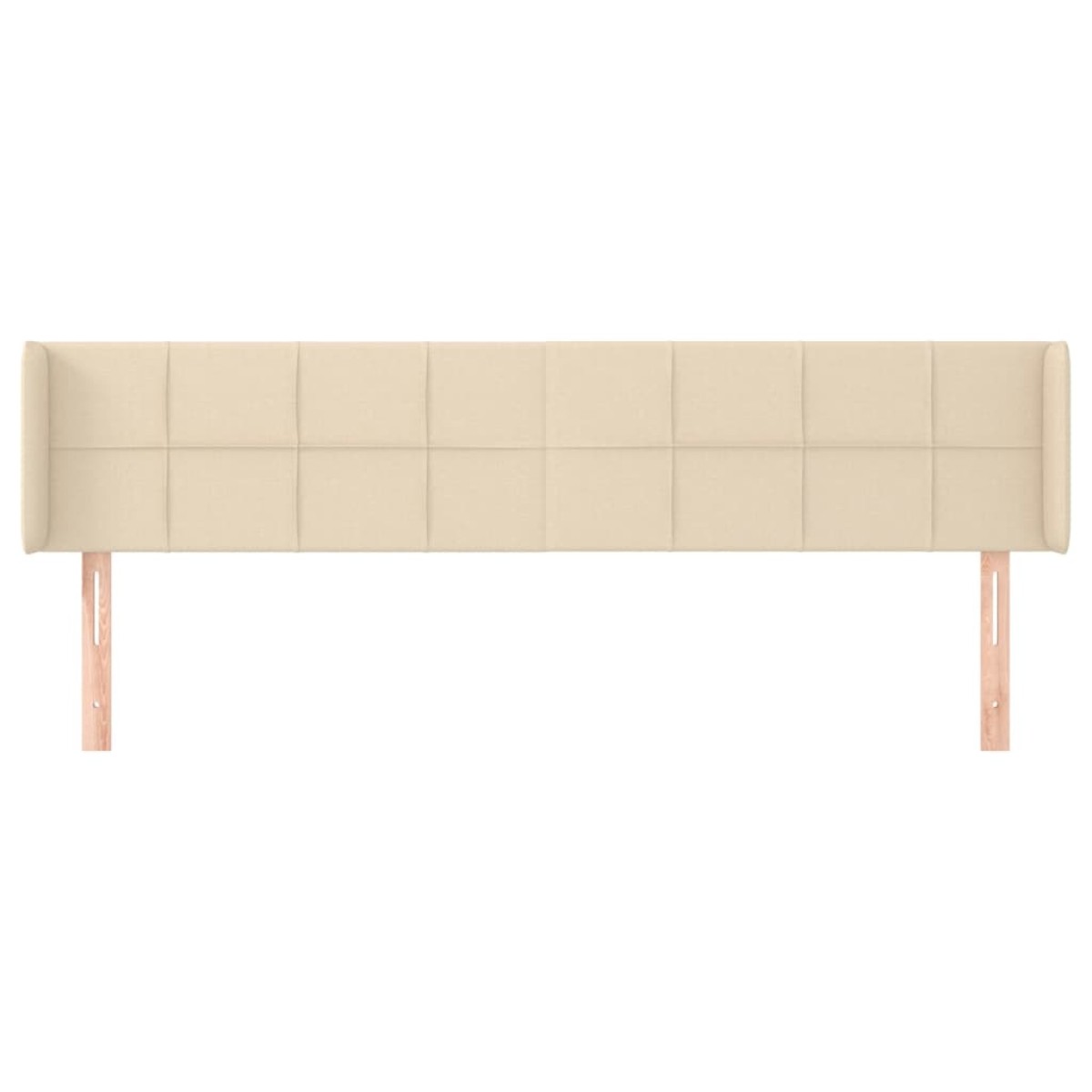 vidaXL Κεφαλάρι με Πτερύγια Κρεμ 163x16x78/88 εκ. Υφασμάτινο
