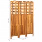 vidaXL Διαχωριστικό Δωματίου 3 Πάνελ 121x2x170 εκ. Μασίφ Ξύλο Ακακίας