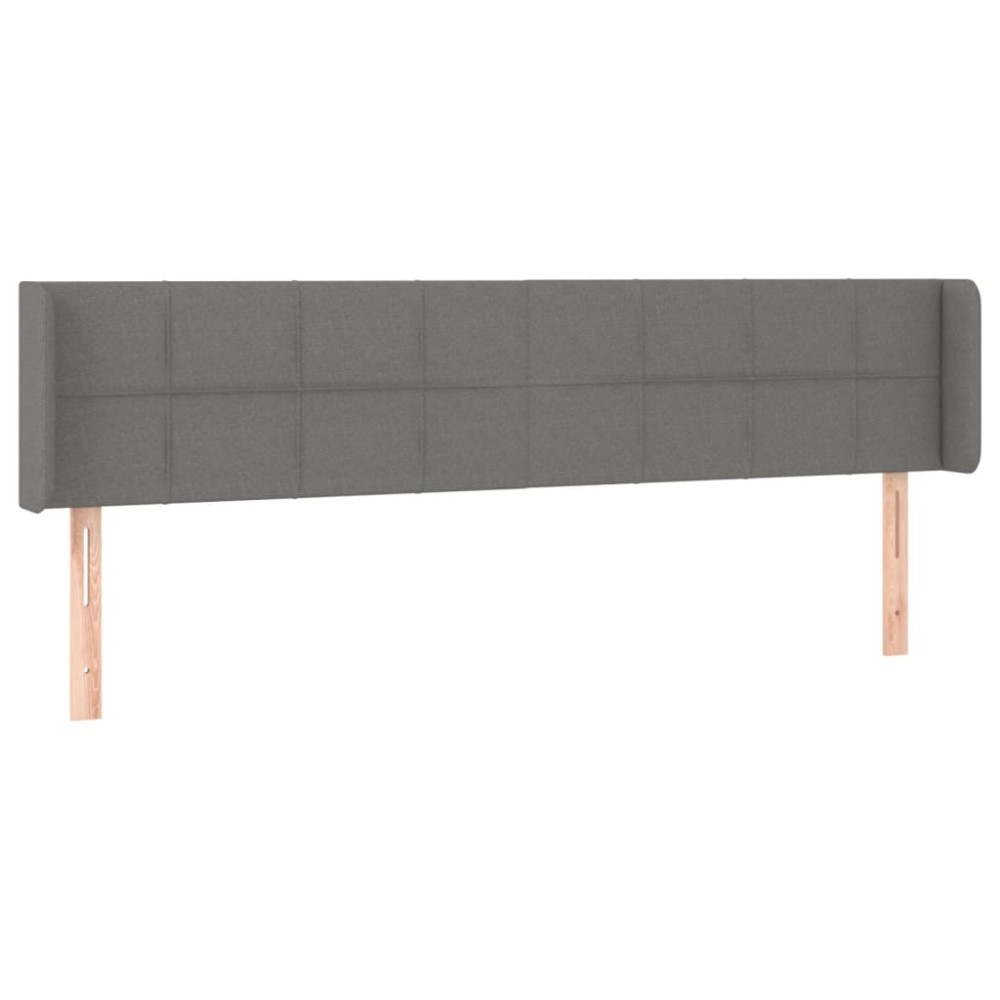 vidaXL Κεφαλάρι με Πτερύγια Σκούρο Γκρι 183x16x78/88 εκ. Υφασμάτινο