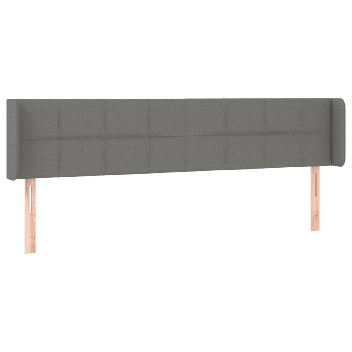 vidaXL Κεφαλάρι με Πτερύγια Σκούρο Γκρι 183x16x78/88 εκ. Υφασμάτινο