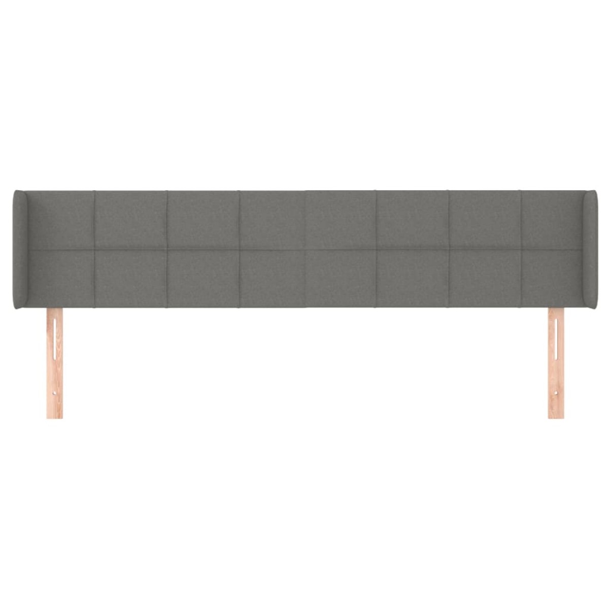 vidaXL Κεφαλάρι με Πτερύγια Σκούρο Γκρι 183x16x78/88 εκ. Υφασμάτινο