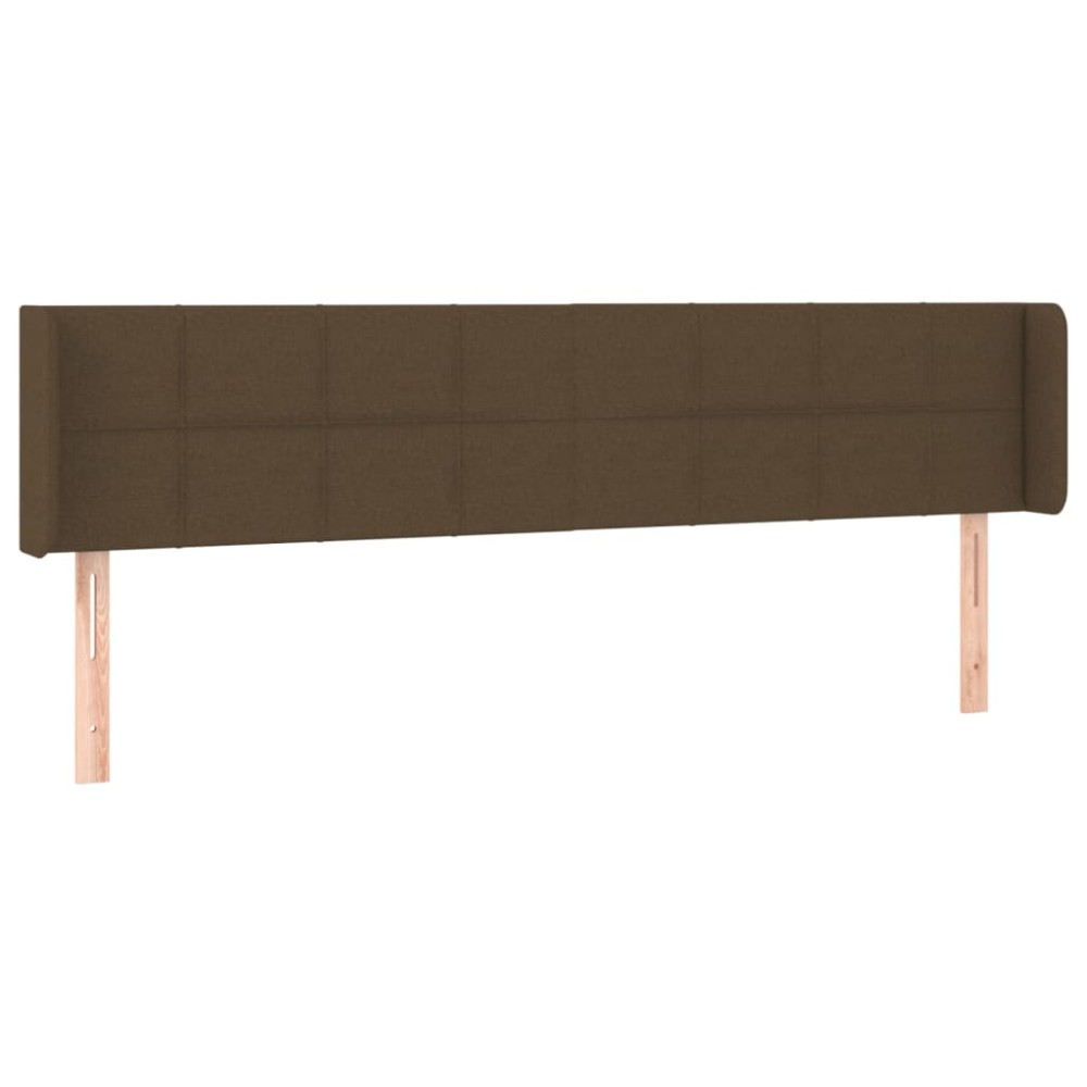 vidaXL Κεφαλάρι με Πτερύγια Σκούρο Καφέ 183x16x78/88 εκ. Υφασμάτινο