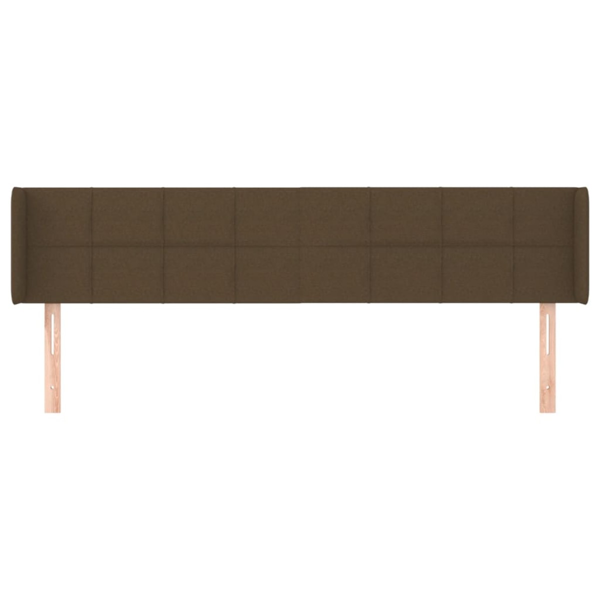 vidaXL Κεφαλάρι με Πτερύγια Σκούρο Καφέ 183x16x78/88 εκ. Υφασμάτινο