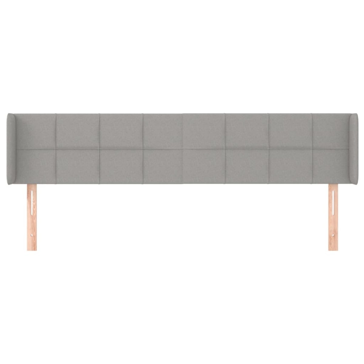 vidaXL Κεφαλάρι με Πτερύγια Ανοιχτό Γκρι 203x16x78/88 εκ. Υφασμάτινο