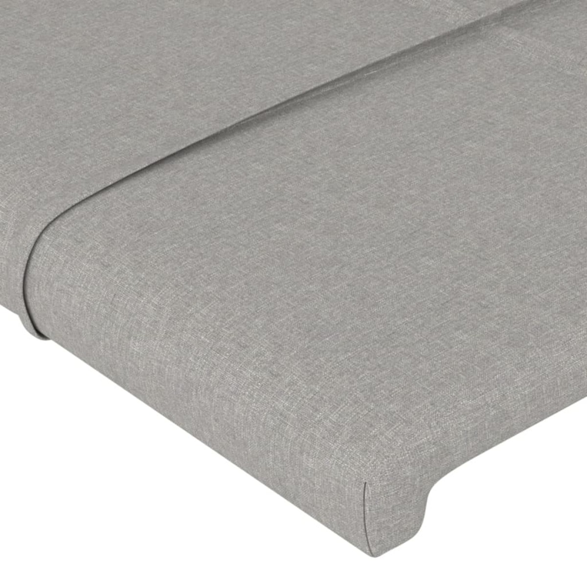 vidaXL Κεφαλάρι με Πτερύγια Ανοιχτό Γκρι 203x16x78/88 εκ. Υφασμάτινο