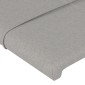vidaXL Κεφαλάρι με Πτερύγια Ανοιχτό Γκρι 203x16x78/88 εκ. Υφασμάτινο