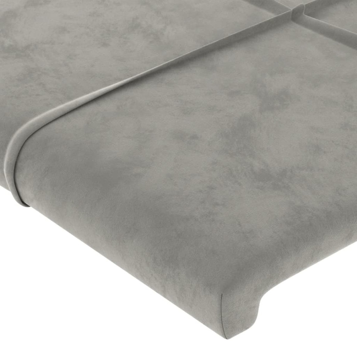 vidaXL Κεφαλάρι με Πτερύγια Ανοιχτό Γκρι 83x16x78/88 εκ. Βελούδινο