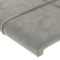 vidaXL Κεφαλάρι με Πτερύγια Ανοιχτό Γκρι 83x16x78/88 εκ. Βελούδινο
