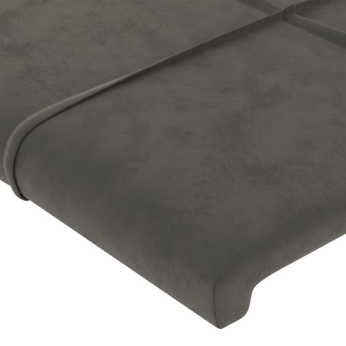 vidaXL Κεφαλάρι με Πτερύγια Σκούρο Γκρι 93x16x78/88 εκ. Βελούδινο
