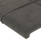 vidaXL Κεφαλάρι με Πτερύγια Σκούρο Γκρι 93x16x78/88 εκ. Βελούδινο